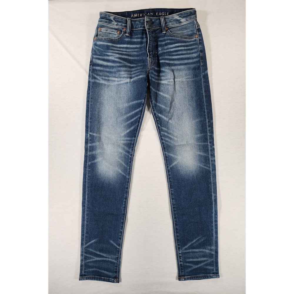 American Eagle Athletic Skinny Jeans Mens‎ 30x32 Blue Airflex+ Stretch Denim
